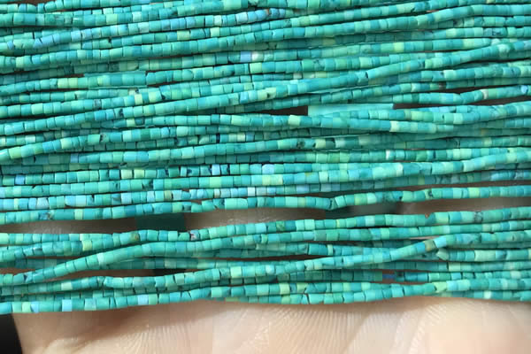 CTB801 15.5 inches 1mm tube turquoise beads wholesale