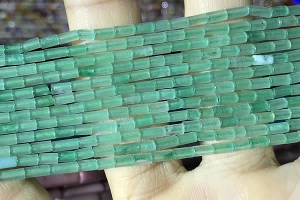 CTB813 15.5 inches 2*4mm tube green aventurine beads wholesale