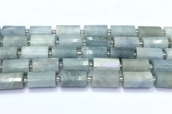 CTB901 15 inches 10*16mm faceted tube aquamarine beads