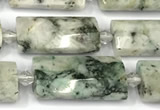 CTB924 13*25mm - 15*28mm faceted flat tube jade beads