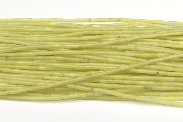 CTB962 15 inches 2*4mm tube olive jade beads