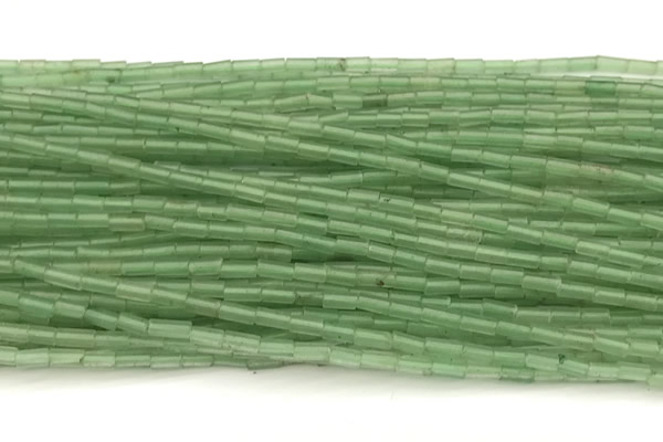 CTB965 15 inches 2*4mm tube green aventurine jade beads