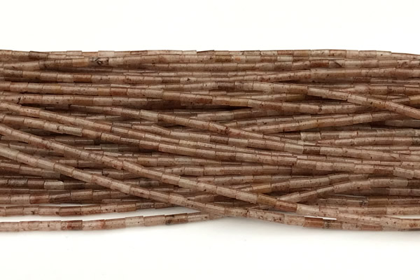 CTB979 15 inches 2*4mm tube strawberry quartz beads