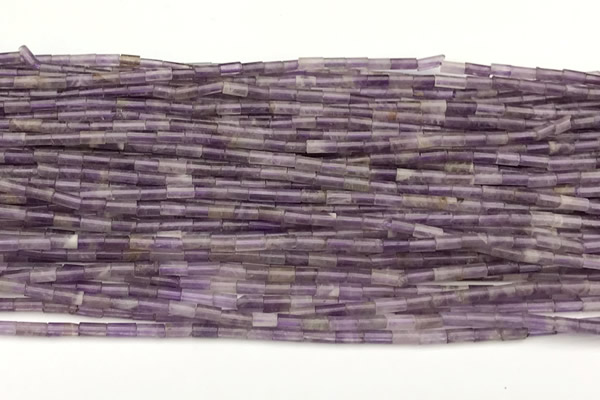 CTB987 15 inches 2*4mm tube dogtooth amethyst beads