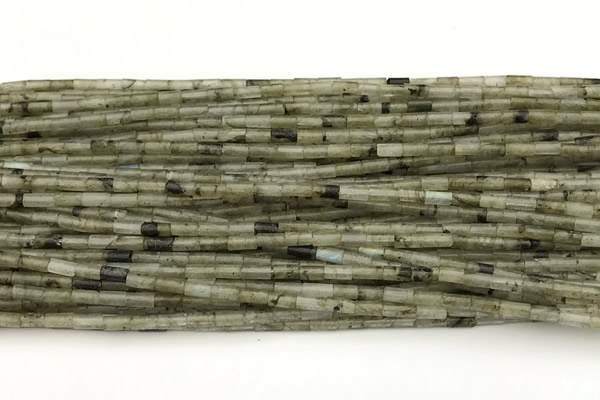 CTB995 15 inches 2*4mm tube labradorite beads