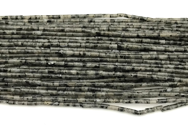 CTB998 15 inches 2*4mm tube black labradorite beads