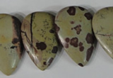 CTD12 Top drilled 22*30mm flat teardrop artistic jasper beads