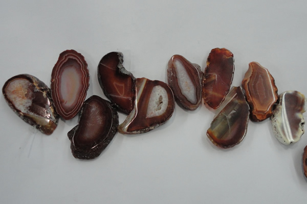 CTD1501 Top drilled 25*45mm - 30*50mm freeform agate slab beads