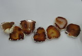 CTD1505 Top drilled 40*50mm - 40*55mm freeform agate slab beads