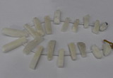 CTD1608 Top drilled 13*25mm - 15*45mm freeform plated druzy quartz beads