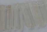 CTD1620 Top drilled 5*25mm - 6*45mm sticks white crystal beads
