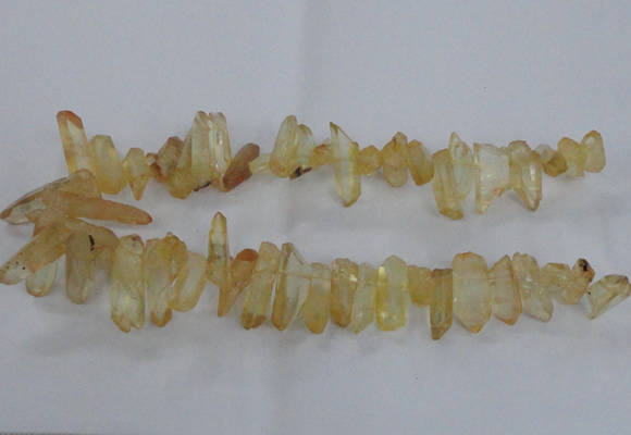 CTD1698 Top drilled 8*15mm - 11*35mm sticks dyed white crystal beads