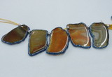 CTD1757 Top drilled 20*40mm - 35*55mm freeform agate slab beads