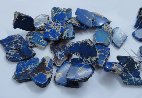 CTD1779 Top drilled 25*30mm - 40*50mm freeform sediment jasper beads