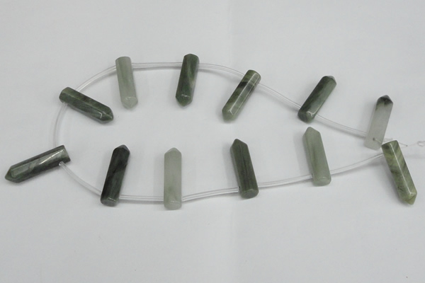 CTD1801 Top drilled 10*30mm - 10*32mm sticks seaweed quartz beads