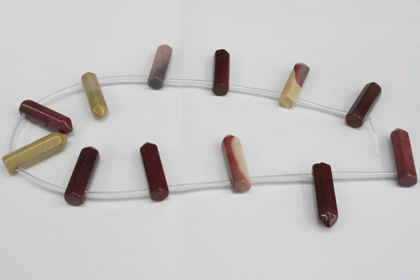 CTD1806 Top drilled 10*30mm - 10*32mm sticks mookaite beads
