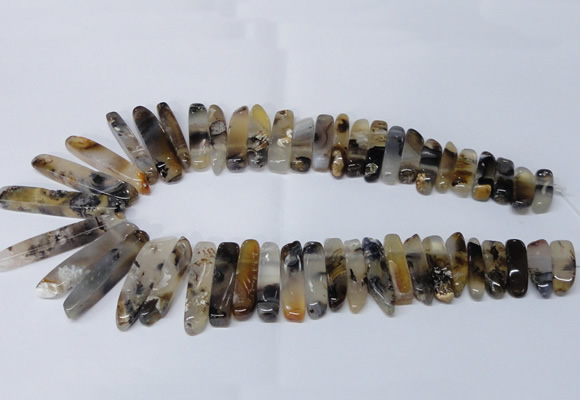 CTD1917 Top drilled 6*20mm - 10*60mm sticks montana agate beads