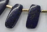 CTD1924 Top drilled 15*20mm - 15*45mm freeform lapis lazuli beads