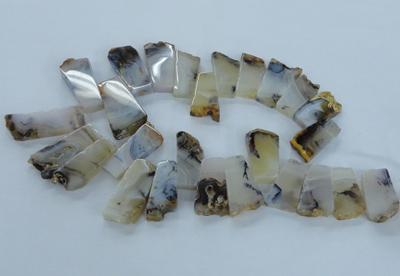 CTD1971 Top drilled 15*25mm - 20*40mm freeform montana agate beads