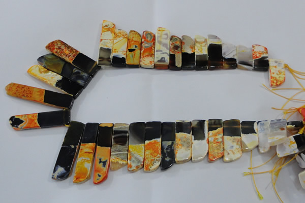 CTD1985 Top drilled 10*25mm - 12*50mm sticks agate gemstone beads