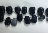CTD2133 Top drilled 15*25mm - 18*25mm freeform agate beads