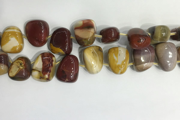 CTD2149 Top drilled 15*25mm - 18*25mm freeform mookaite beads