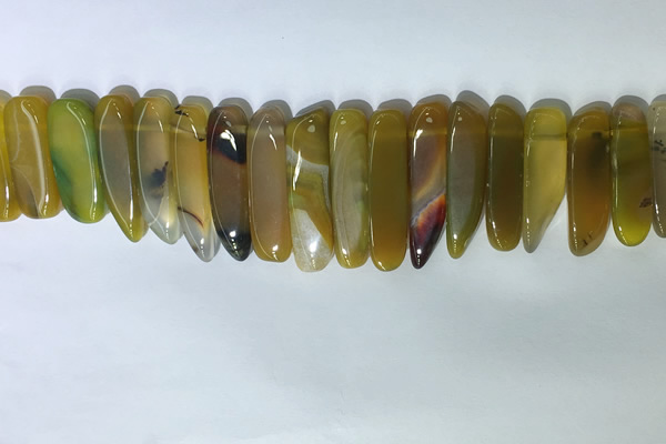CTD2164 Top drilled 8*20mm - 10*40mm sticks agate gemstone beads