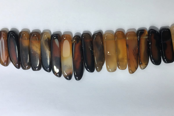 CTD2171 Top drilled 8*20mm - 10*40mm sticks agate gemstone beads