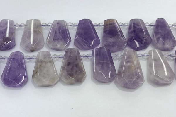 CTD2338 Top drilled 16*18mm - 20*30mm freeform lavender amethyst beads