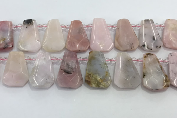 CTD2359 Top drilled 16*18mm - 20*30mm freeform pink opal beads
