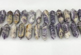 CTD2395 Top drilled 13*30mm - 14*42mm sticks charoite beads