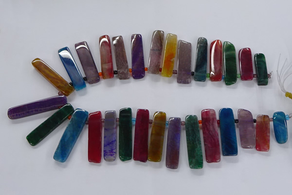 CTD2522 Top drilled 10*25mm - 12*50mm sticks agate gemstone beads