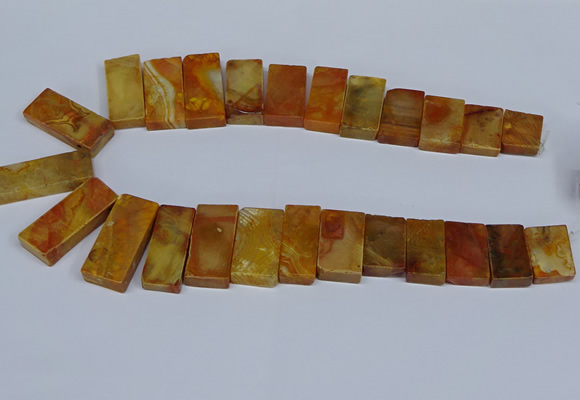 CTD2665 Top drilled 14*27mm - 16*42mm rectangle agate jasper beads