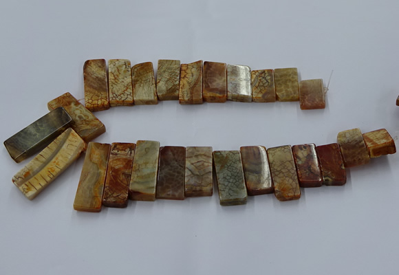 CTD2689 Top drilled 16*22mm - 16*55mm rectangle agate beads