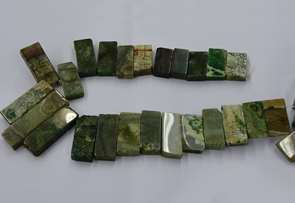 CTD2693 Top drilled 16*22mm - 16*55mm rectangle agate beads