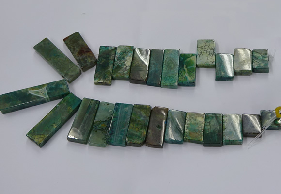 CTD2695 Top drilled 16*22mm - 16*55mm rectangle agate beads