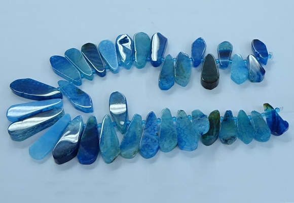 CTD2703 15.5 inches 10*25mm - 18*50mm freeform agate beads