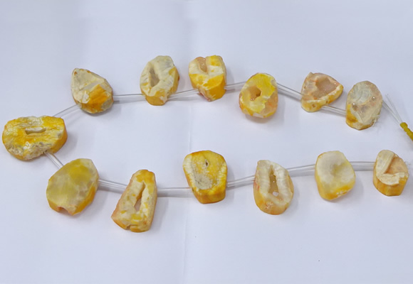 CTD2711 15.5 inches 20*30mm - 35*45mm freeform druzy agate beads