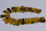 CTD2740 Top drilled 15*35mm - 18*40mm freeform agate beads