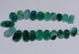 CTD2748 Top drilled 18*25mm - 22*40mm freeform agate beads