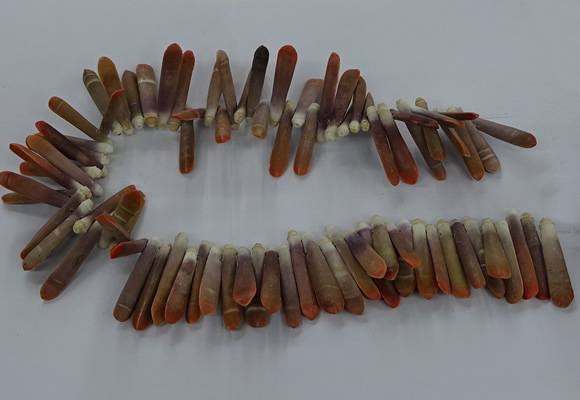 CTD2768 Top drilled 6*30mm - 8*35mm sticks sea urchin shell beads