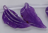 CTD2773 Top drilled 20*45mm - 25*55mm carved leaf agate beads