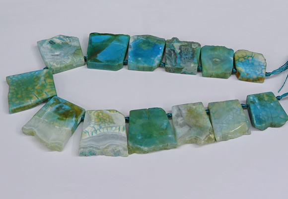 CTD2835 Top drilled 25*30mm - 35*45mm freeform agate beads