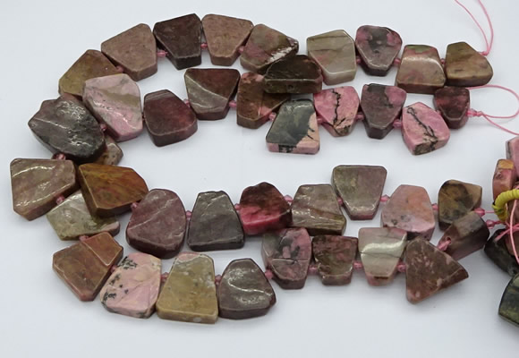 CTD3507 Top drilled 15*20mm - 25*30mm freeform rhodochrosite beads