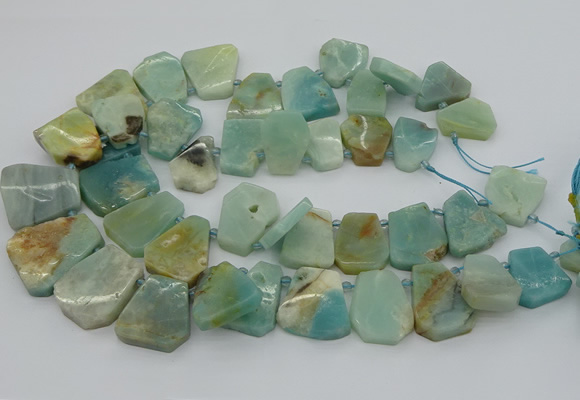 CTD3512 Top drilled 15*20mm - 25*30mm freeform amazonite beads