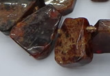 CTD3596 Top drilled 15*20mm - 25*30mm freeform orange garnet beads