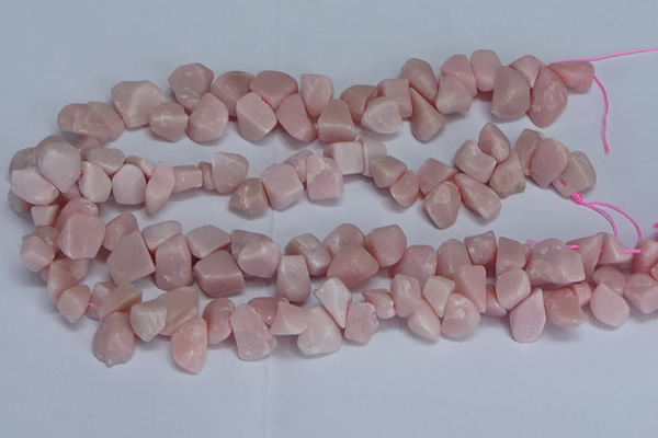 CTD3606 Top drilled 10*14mm - 13*18mm nuggets Chinese pink opal beads