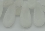 CTD3645 Top drilled 10*20mm - 15*45mm freeform matte white crystal beads