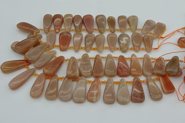 CTD3649 Top drilled 10*20mm - 15*45mm freeform moonstone beads