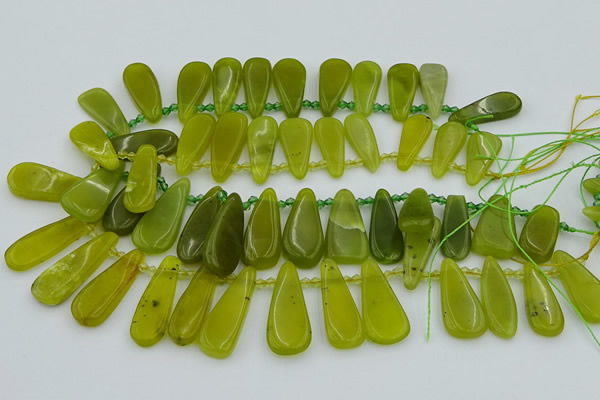 CTD3702 Top drilled 10*20mm - 15*45mm freeform Korean jade beads